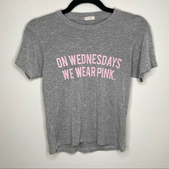Brandy Melville Tops - Brandy Melville On Wednesdays We Wear Pink Tshirt